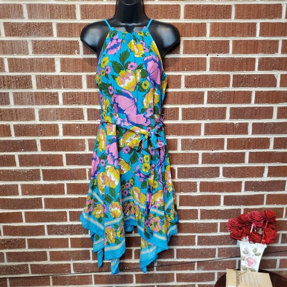 Anthropologie Dresses & Skirts - Lilka by Anthropologie Dinan Halter Handkerchief Floral Beach Midi Dress XS